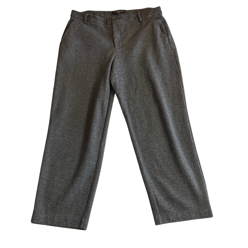 Banana Republic Women 30" W 23" L Double Knit Trousers Charcoal Grey Crop‎